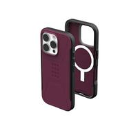 URBAN ARMOR GEAR UAG Designed for iPhone 16 Pro Case 6.3" Civilian - Compatible with MagSafe Charging Rugged Slim Sleek Shockproof Anti-Slip Military Grade Protective Cover, Bordeaux