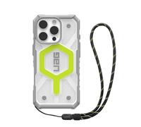 URBAN ARMOR GEAR UAG Designed for iPhone 16 Pro Case 6.3" Pathfinder Clear Active Neon Compatible with MagSafe Charging Rugged Shockproof MIL-Grade Protective Cover + Lanyard Black Neon Bundle Set