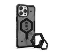 URBAN ARMOR GEAR UAG Designed for iPhone 16 Pro Max Case 6.9" Pathfinder Clear Ash Compatible with MagSafe Charging Rugged Shockproof MIL-STD Protective Cover + Magnetic Ring Stand Black Bundle Set