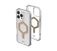 URBAN ARMOR GEAR UAG Designed for iPhone 16 Pro Max Case 6.9" Plyo - Compatible with MagSafe Charging Rugged Slim Anti-Yellowing Transparent Clear Shockproof Military Grade Protective Cover, Ice/Gold