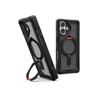 URBAN ARMOR GEAR UAG Designed for iPhone 17 Case with Kickstand Plasma XTE - Compatible with MagSafe Transparent Military Grade Protective Cover, Black/Pop Orange
