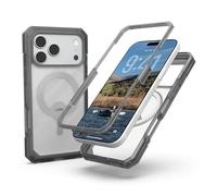 URBAN ARMOR GEAR UAG Designed for iPhone 17 Pro Max Case Trooper - Compatible with MagSafe Full Body with Port Protection Transparent Military Grade Full Body Protective Cover, Clear/Ash