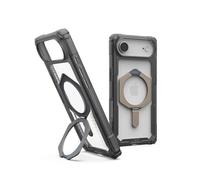 URBAN ARMOR GEAR UAG Designed for iPhone Air Case with Kickstand Plasma XTE - Compatible with MagSafe Transparent Military Grade Protective Cover, Ash/Titanium