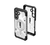 URBAN ARMOR GEAR UAG Designed for Samsung Galaxy S25 FE Case Pathfinder Clear - Magnetic Charging Compatible Rugged Military Grade MIL-STD Protective Cover, Ice/Silver