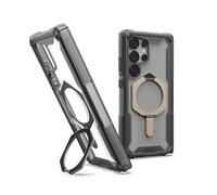 URBAN ARMOR GEAR UAG for Samsung Galaxy S25 Case 6.2" with Kickstand Plasma XTE - Compatible with Magnetic Charging Transparent Rugged Military Drop Tested Protective Cover, Ash/Titanium