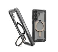 URBAN ARMOR GEAR UAG for Samsung Galaxy S25 Plus Case 6.7" with Kickstand Plasma XTE - Compatible with Magnetic Charging Transparent Rugged Military Drop Tested Protective Cover, Ash/Titanium