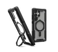 URBAN ARMOR GEAR UAG for Samsung Galaxy S25 Ultra Case 6.8" with Kickstand Plasma XTE - Compatible with Magnetic Charging Transparent Rugged Military Drop Tested Protective Cover, Black/Clear
