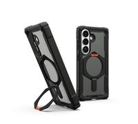 URBAN ARMOR GEAR UAG for Samsung Galaxy S26 Case 6.3" with Kickstand Plasma XTE - Magnetic Charging Compatible Transparent Rugged Military Drop Tested Protective Cover, Black/Orange