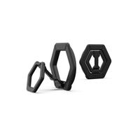URBAN ARMOR GEAR UAG Magnetic Phone Ring Stand Compatible with MagSafe Magnet, Removable Metal Finger Ring Grip & 360 Rotation Adjustable Kickstand for iPhone 16/15, Galaxy S25, S24, Black/Black