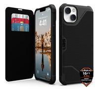 URBAN ARMOR GEAR UAG Designed for iPhone 14 Plus Case Kevlar Black 6.7" Metropolis Folio Flip Wallet Rugged Protective Cover with Card Holder Compatible with Wireless Charging