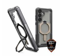 URBAN ARMOR GEAR UAG for Samsung Galaxy S25 Case 6.2" with Kickstand Plasma XTE - Compatible with Magnetic Charging Transparent Rugged Military Drop Tested Protective Cover, Ash/Titanium