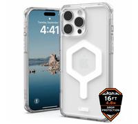 URBAN ARMOR GEAR UAG Designed for iPhone 16 Pro Case 6.3" Plyo - Compatible with MagSafe Charging Rugged Slim Anti-Yellowing Transparent Clear Shockproof Military Grade Protective Cover, Ice/White
