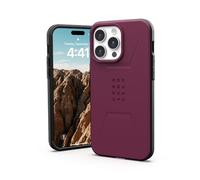 URBAN ARMOR GEAR UAG [Updated Version] Case Compatible with iPhone 15 Pro Max Case 6.7" Civilian Bordeaux Built-in Magnet Compatible with MagSafe Charging Rugged Mil-Grade Dropproof Protective Cover