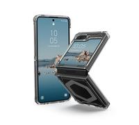 URBAN ARMOR GEAR [Updated Version] UAG Case for Samsung Galaxy Z Flip 5 2023 Plyo Pro Ice/Silver, Rugged Anti-Yellowing Transparent Clear Compatible with Magnetic Charging Slim Protective Cover