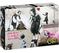 Banksy Girl On A Stool Urban Art Puzzle, Black/White