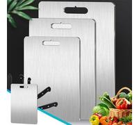 Urban Aura 2025 Titanium Cutting Board For Kitchen, Non Stick, Double Sided & Food-Grade 304 Stainless Steel Cutting Board, Cutting Edge Hygiene & Durability