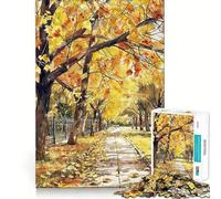 Urban Autumn Walk Jigsaw Puzzle 1000 Think Boost Game Tight Lock No Loose Pieces Interactive Brain Challenge for Home (38x26cm)