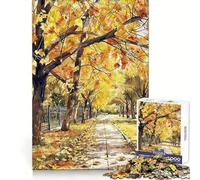 Urban Autumn Walk Jigsaw Puzzle for Teenagers 1000 Pieces Intellectual Fun Mind Calming Fun Fine Cut Winter Gift (38x26cm)