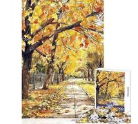 Urban Autumn Walk Jigsaws 1000 Pieces for Teenagers Boost Cognitive Clarity And Sharpness Mindful Calm Play Enjoyment (50x75cm)