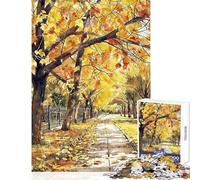 Urban Autumn Walk Jigsaws 1000 Pieces for Teenagers Boost Cognitive Clarity And Sharpness Mindful Calm Play Enjoyment (38x52cm)