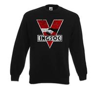Urban Backwoods 1984 Logo Vintage INGSOC Sweatshirt Pullover Black Size L