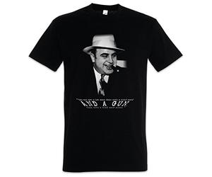 Urban Backwoods Al Capone Classic Portrait Men T-Shirt Black Size L