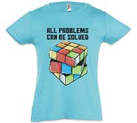 Urban Backwoods All Problems Can Be Solved Kids Girls Children T-Shirt Blue Size 10 Years