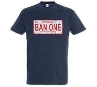 Urban Backwoods Ban One Sign License Plate Men T-Shirt Blue Size L