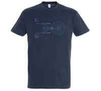 Urban Backwoods Blueprint U.S.S. Federation Men T-Shirt Blue Size L