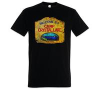 Urban Backwoods Camp Crystal Lake Vintage Sign Men T-Shirt Black Size 3XL