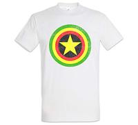 Urban Backwoods Captain Rasta Men T-Shirt White Size L