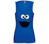 Urban Backwoods Cookie Monster Women Tank Top Gym Shirt Blue Size M