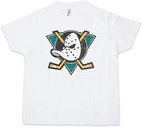 Urban Backwoods Ducks Hockey Kids Boys Children T-Shirt White Size 8 Years
