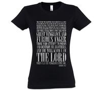 Urban Backwoods Ezekiel 25:17 Women T-Shirt Black Size S