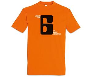 Urban Backwoods Houston 6 Men T-Shirt Orange Size 2XL