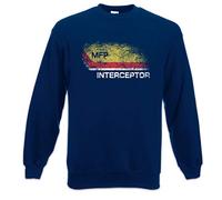 Urban Backwoods Inter I Main Force Patrol Logo Sweatshirt Pullover Sweater - Miller Fury Mad Road Max Sweatshirt Pullover Sweater Blue