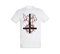 Urban Backwoods Inverted Jesus Cross Men T-ShirtWeiß Größe XL White