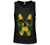 Urban Backwoods Jamaica Jamaican Skull Flag Men Tank Top Training Gym Vest Shirt Black Size S
