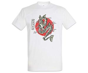 Urban Backwoods Japanese Dragon I Men T-Shirt White Size XL