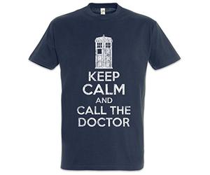 Urban Backwoods Keep Calm and Call The Doctor Men T-Shirt Blue Size 5XL