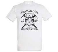 Urban Backwoods Khazad-Dum Miners Club Men T-Shirt White Size L