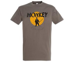 Urban Backwoods Monkey Magic Retro TV Series Men T-Shirt Grey Size L