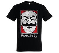 Urban Backwoods Mr. Fsociety Logo Men T-Shirt Black Size M