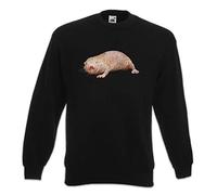 Urban Backwoods Naked Mole Rat Sweatshirt Pullover Sweater Black Size S