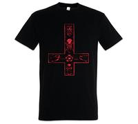 Urban Backwoods Satanic Cross Men T-Shirt Black Size L