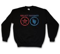 Urban Backwoods Select Manner Sweatshirt Pullover Sweater Sweat - Symbols Jack Commander Mass Good Effect Evil Normandy Sheppard Sign Sizes S - 3XL Black