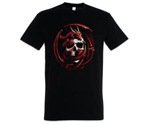 Urban Backwoods Skull & Dragon Men T-Shirt Black Size S