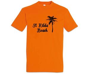 Urban Backwoods St. Kilda Beach Men T-Shirt Orange Size XL