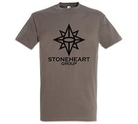 Urban Backwoods Stoneheart Group Logo Men T-Shirt Grey Size XL