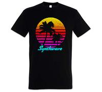 Urban Backwoods Synthwave I Men T-Shirt Black Size L